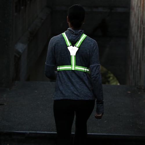 Amphipod Xinglet Vest, Outdoor High Visibility Reflective Straps Safety Vest for Road Running, Jogging & Walking - Bright Pink - OS