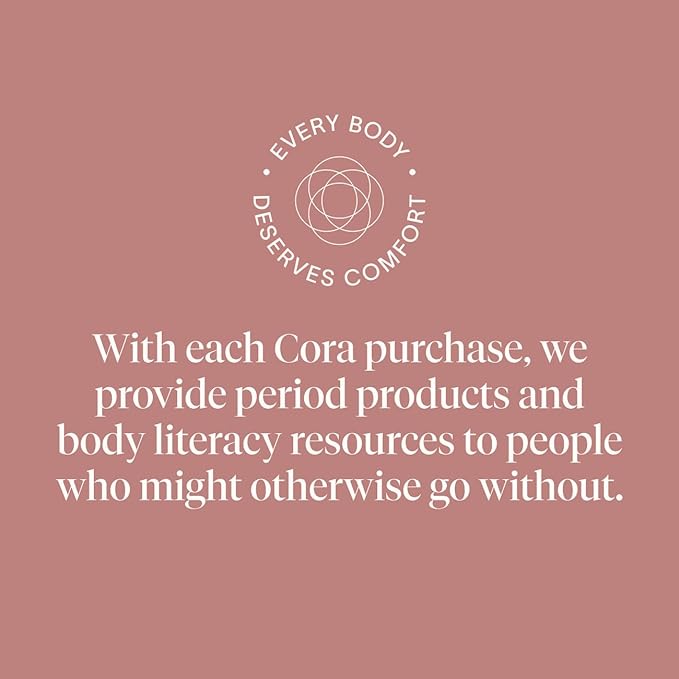 Cora Period Long Liners | 100% Organic Cotton Topsheet | Ultra Thin, Quick Absorbency | Hypoallergenic | Dermatologically Tested | Unscented, No Wings (36 Long Liners)