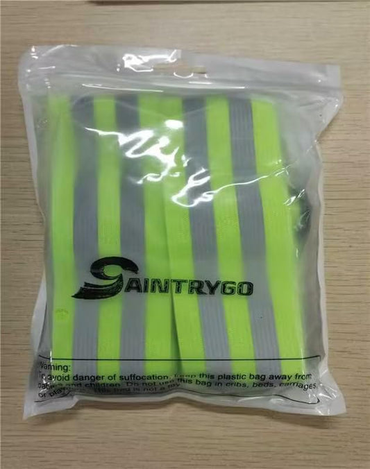 Saintrygo Reflective Sash Reflective Running Gear High Visibility Safety Sash Reflective Jacket Adjustable Reflective Sash for Walking Cycling at Night(Fluorescent Green, 2 Pieces)