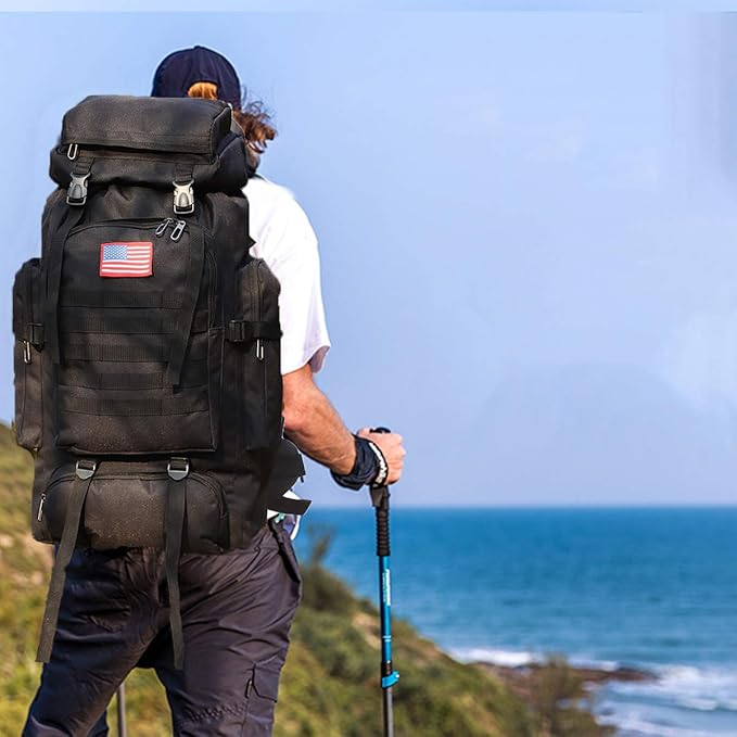 Hiking Backpack for Men 70L/100L Camping Backpack Military Rucksack Molle 3 Days Assault Pack for Climbing