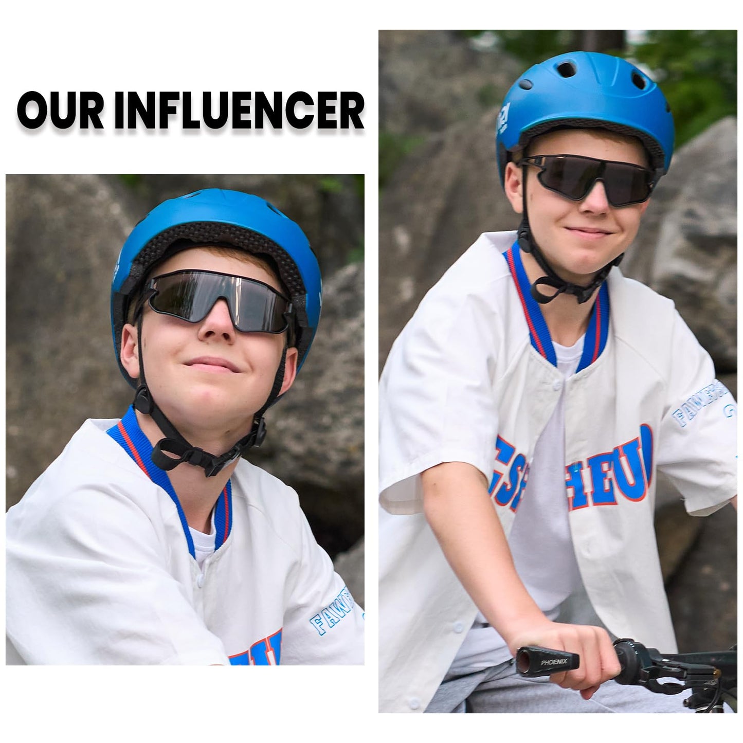 DUCO Kids Sunglasses Youth Baseball Sun Glasses Lightweight TR90 Frame UV400 Sports Cycling Shades for Boys Girls DK268