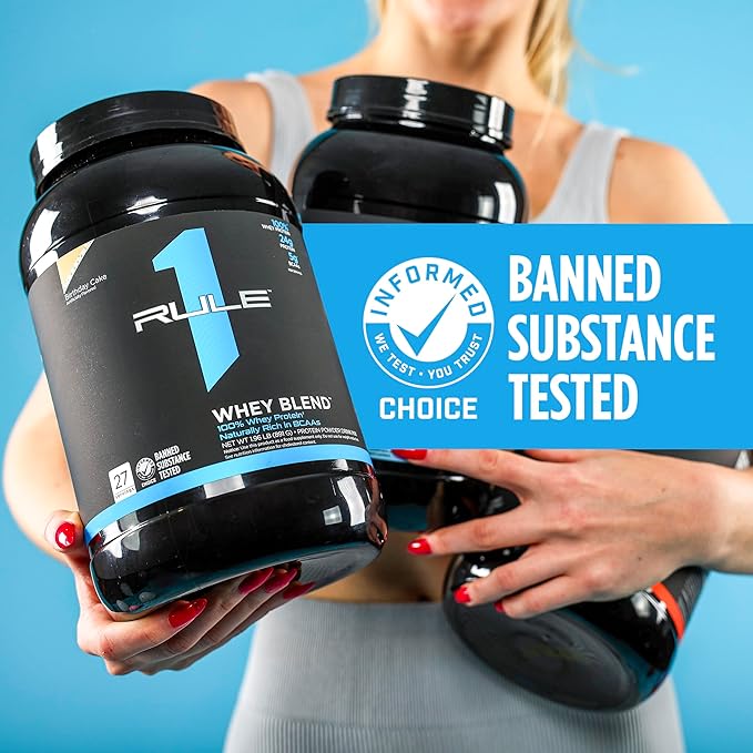 Rule One Proteins Whey Blend - Cookies & Crème, 24g Fast-Acting Whey Protein Concentrates, Isolates, and Hydrolysates Per Serving, with Naturally Occurring EAAs and BCAAs, 2lbs