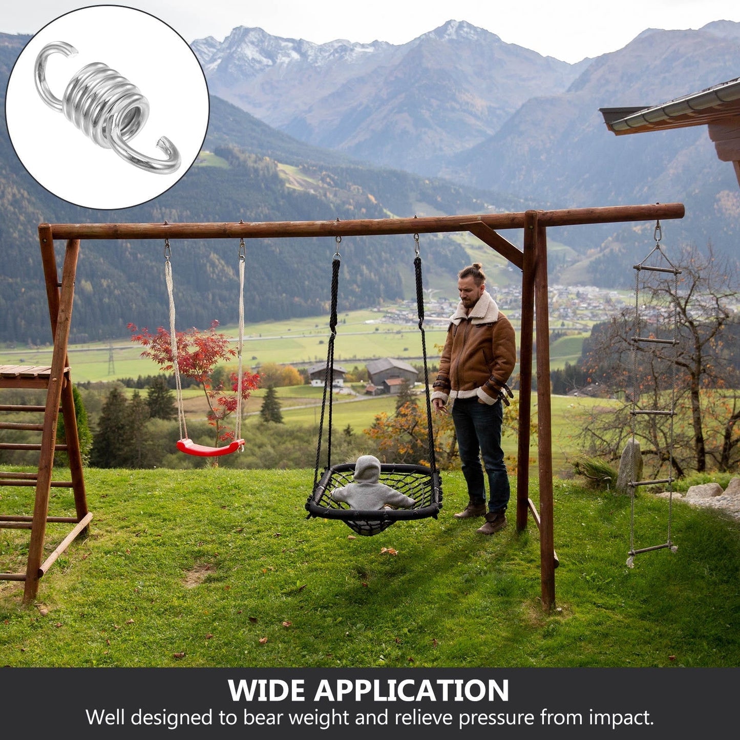 Pawsdot 2Pack Swing Hanger Spring Steel for Patio Swing Enhancing Safety