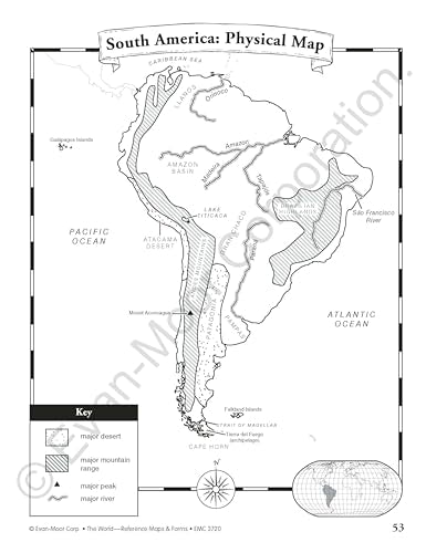 Evan-Moor Educational Publishers The World: Reference Maps & Forms Book (World & U.S. Maps)