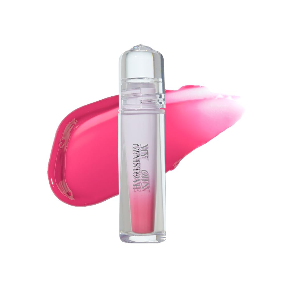 ETUDE Over Glowy Lip Stain Tint #15 Garnet of Truth | Non-Sticky Vegan Lip Tint | Moisturized & Long-lasting Lip Gloss | Daily Tint for Dry Lips, Korean Makeup