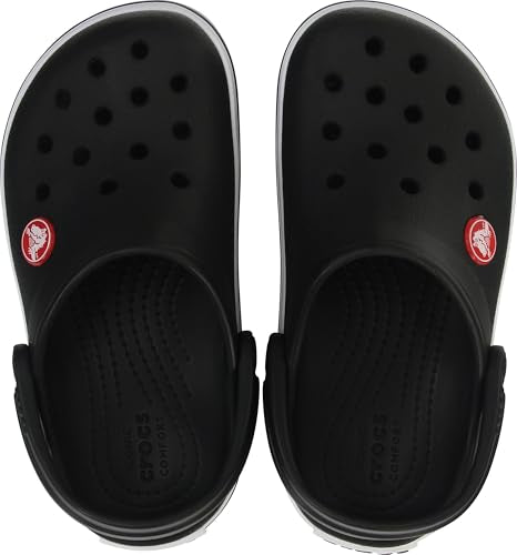Crocs Unisex-Child Crocband Clogs (Todder Shoes), Black, 4 Toddler