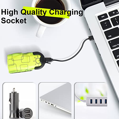 TRAYIU LED Safety Wristband Lights - 2 Pack Rechargeable Light Up Arm Ankle Band Kids Magic Slap Glow Bracelets Reflective Belt High Visibility for Night Cycling Walking Joggers Running Gear