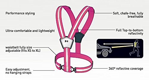 Amphipod Reflective Xinglet Vest, Pink/Bright Pink, OS