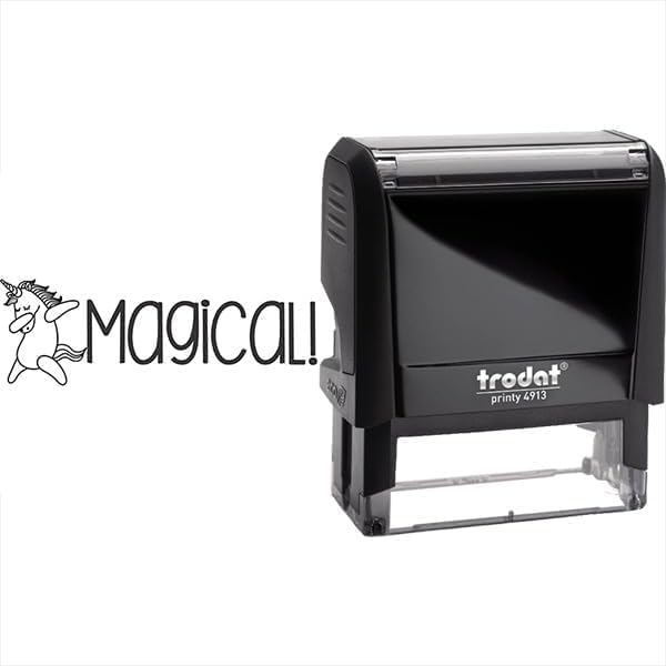 Custom Self-Inking Custom Self-Inking Stamps | 49 Designs | Fun Phrases | Grading Made Easy | Xtra Large Classroom & Library Book Stamps