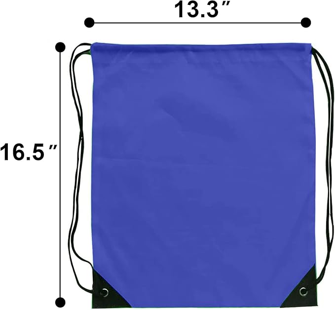 Drawstring Bags 28 PCS Drawstring Backpack Bulk String Backpack Cinch Bag Sackpack for Men Women Gym (Navy Blue)