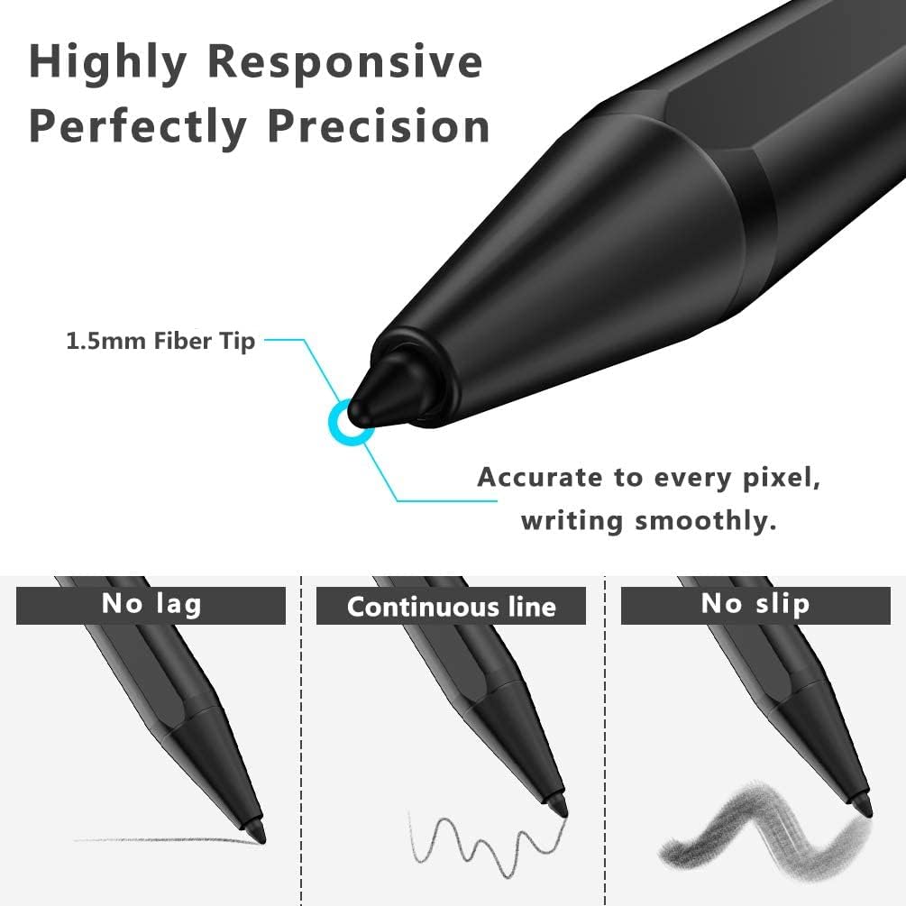 Stylus Pen for iPad (2018-2025) with Fast Charging & Palm Rejection, Pencil for Apple iPad 11th A16/10/9/8/7/6th, Pro 11“13”M4/12.9 inch, Air 11/13 inch M3 2025&M2 2024/5/4/3rd, Mini A17 Pro/6/5th