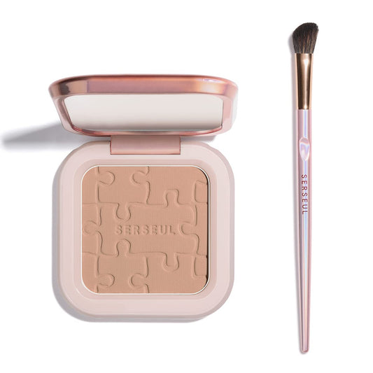 Face Contour Palette Face Sculpting Contouring Palette Powder Bronzer Makeup Palette with brush - Highly Pigmented Contour Powder For Contouring