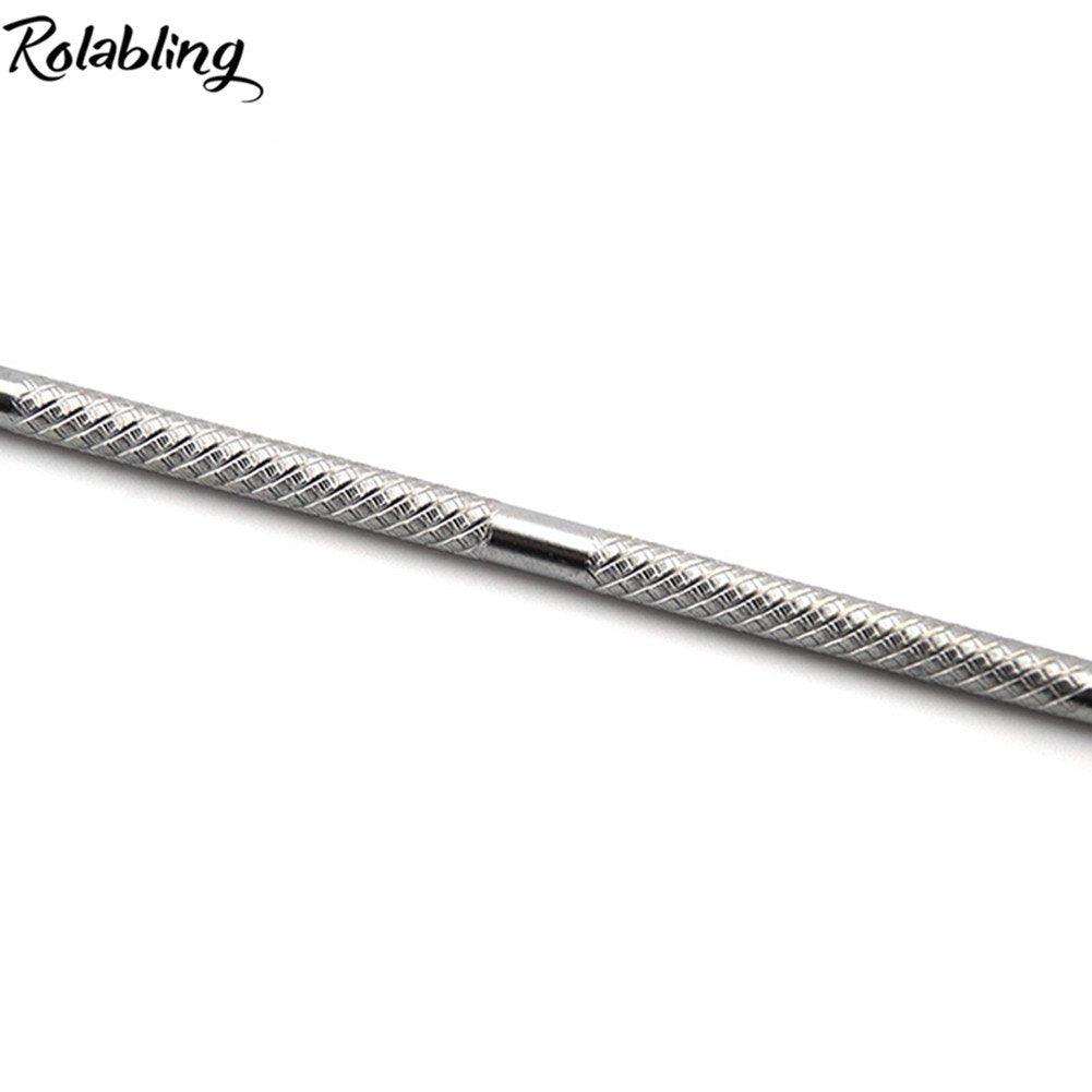 7.2 inches Pro Stainless Steel Make Up Spatula Double Sided Cosmetic Stirring Rod Nail Art Manicure Tools (size-2)