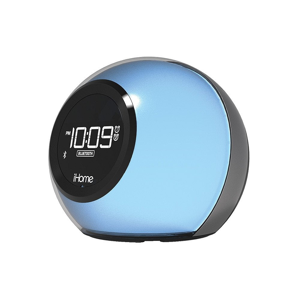 iHome Alarm Clock Radio with Bluetooth Speaker and Color Changing Lamp, USB Charging, and Speakerphone for Home, Office, or Dorm (IBT29BX6)
