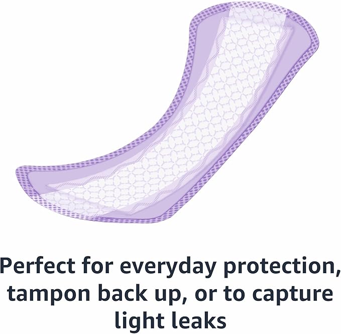 Amazon Basics Daily Pantiliner, Long Length, Pads for Women, Unscented, 40 Count (Previously Solimo)
