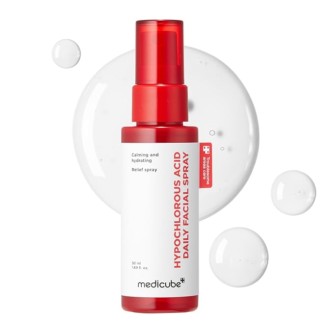 medicube Power Soothing Spray | Hypochlorous Acid Spray For All Skin Types, Delicate Skin | Daily Skin Solution & Post-Sun Care | HOCI Facial Mist for Soothing & Calming | Korean Skincare | 1.69 fl.oz