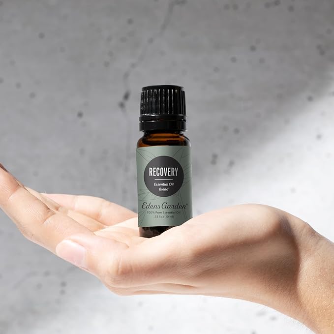 Edens Garden Recovery Essential Oil Blend – 100% Pure Therapeutic Grade, Undiluted & Natural Aromatherapy Blend - for Skin, Muscle Comfort, Relaxation & Self-Care Massage Therapy, 10 ml (.33 fl oz)