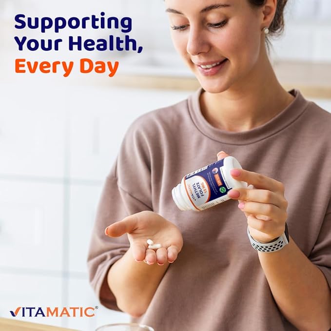 Vitamatic Methyl Folate 15mg – 120 Vegetable Capsules Optimized and Activated High Potency – Metabolically Active Folate