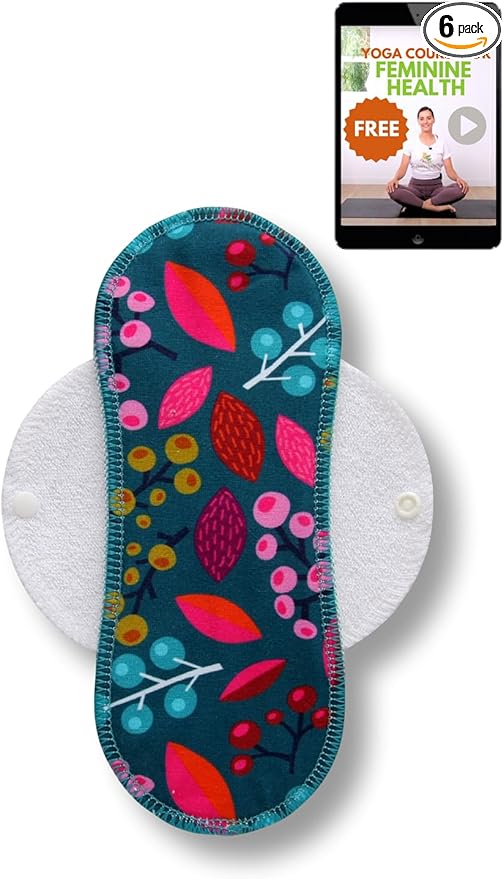 Organic Cotton Reusable Period Pad for Light Flow (S, Single); High-Temp Washable Cloth Pads for Women & Teens Made in EU; Non-Irritating, Soft Reusable Pad Menstrual for Comfortable Period Care
