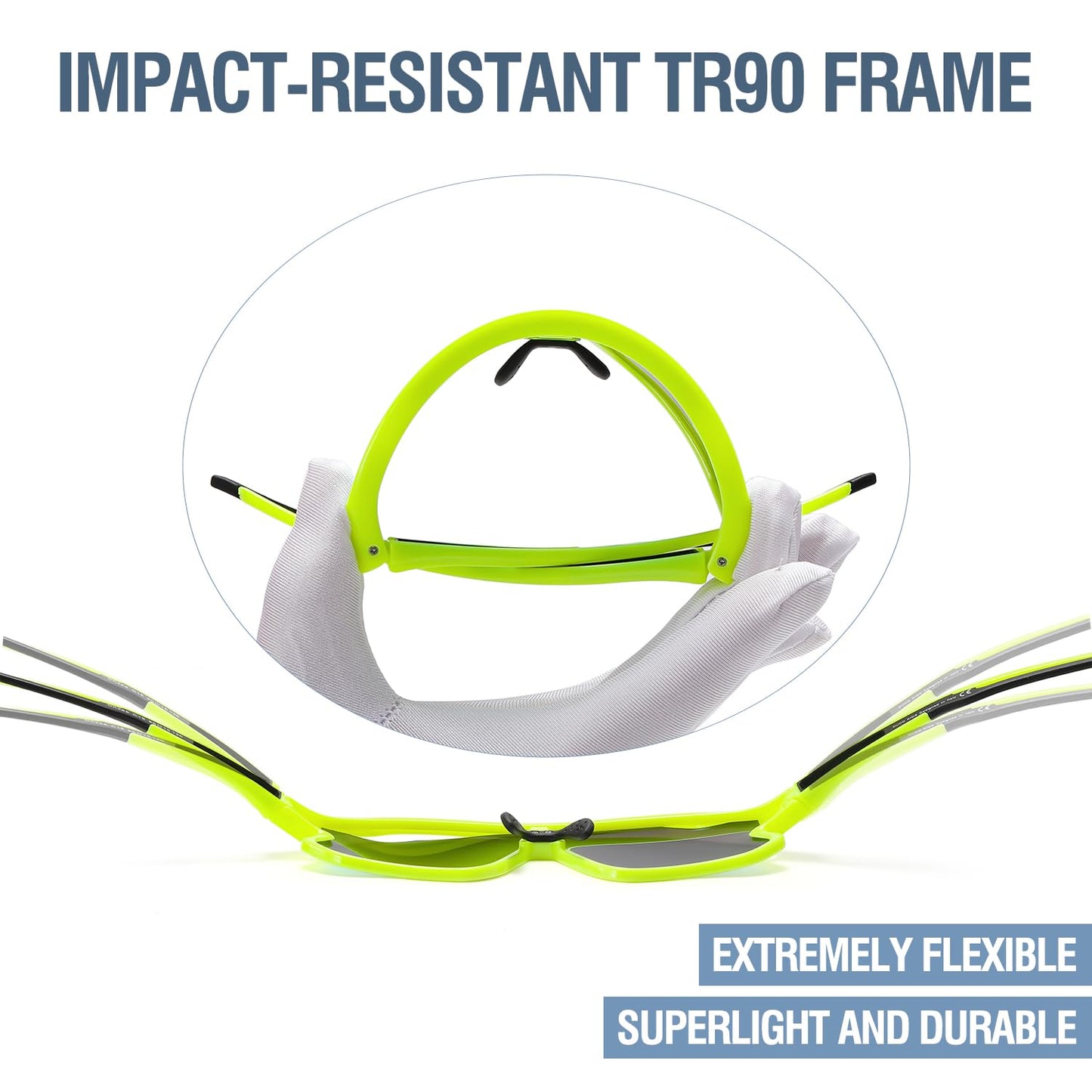 DUCO Kids Sunglasses Youth Baseball Sun Glasses Lightweight TR90 Frame UV400 Sports Cycling Shades for Boys Girls DK268