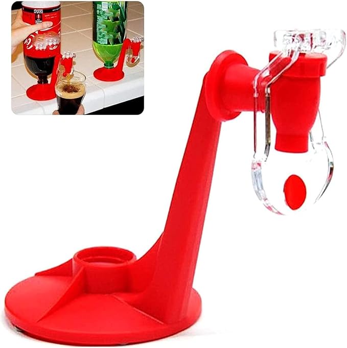 2 Liter Beverage Dispenser, Coke Soda Drink Dispenser Bottle Upside Down Drinking Fountains Water Dispense Machine for Party Home Bar (Style 1)