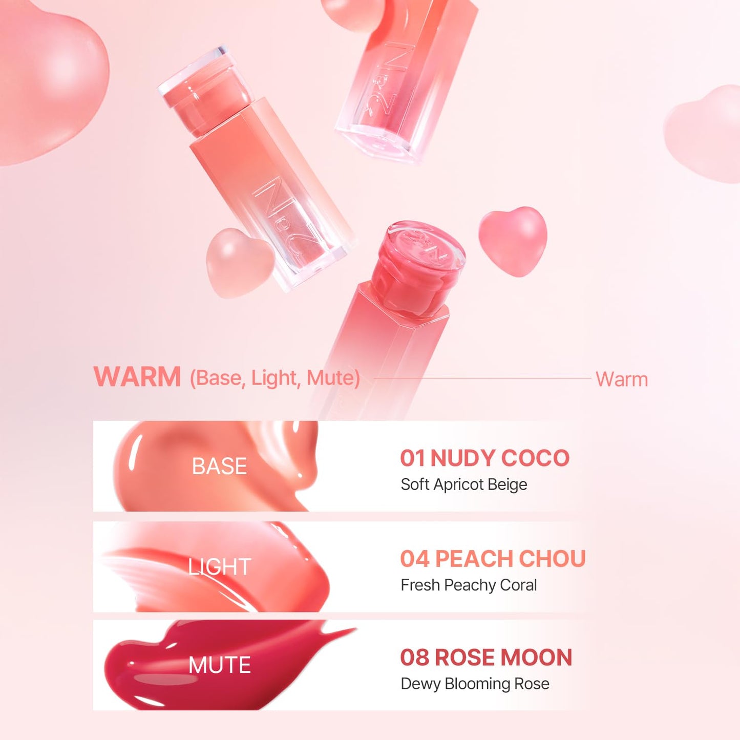 2aN Glaze Bouncing Tint – Lightweight, Moisturizing Lip Tint with High-Shine Finish, Smooth, Light Plumping, Comfortable Wear, Korean Makeup (Peach Chou, 0.16 oz)