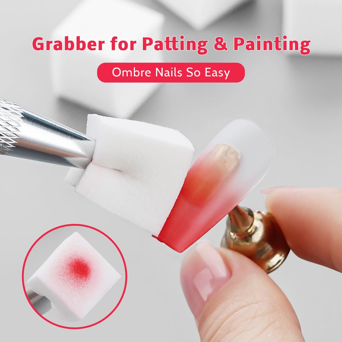 Sponge Pat Paint Nail Gel & Tools Kit, 9 Colors Ombre Nails Gradient Gel Nail Blush Blooming Aura Nails Drawing Stripper Floral Painting Nail Art, No Wipe, UV/LED Curing (9 Colors Set J)