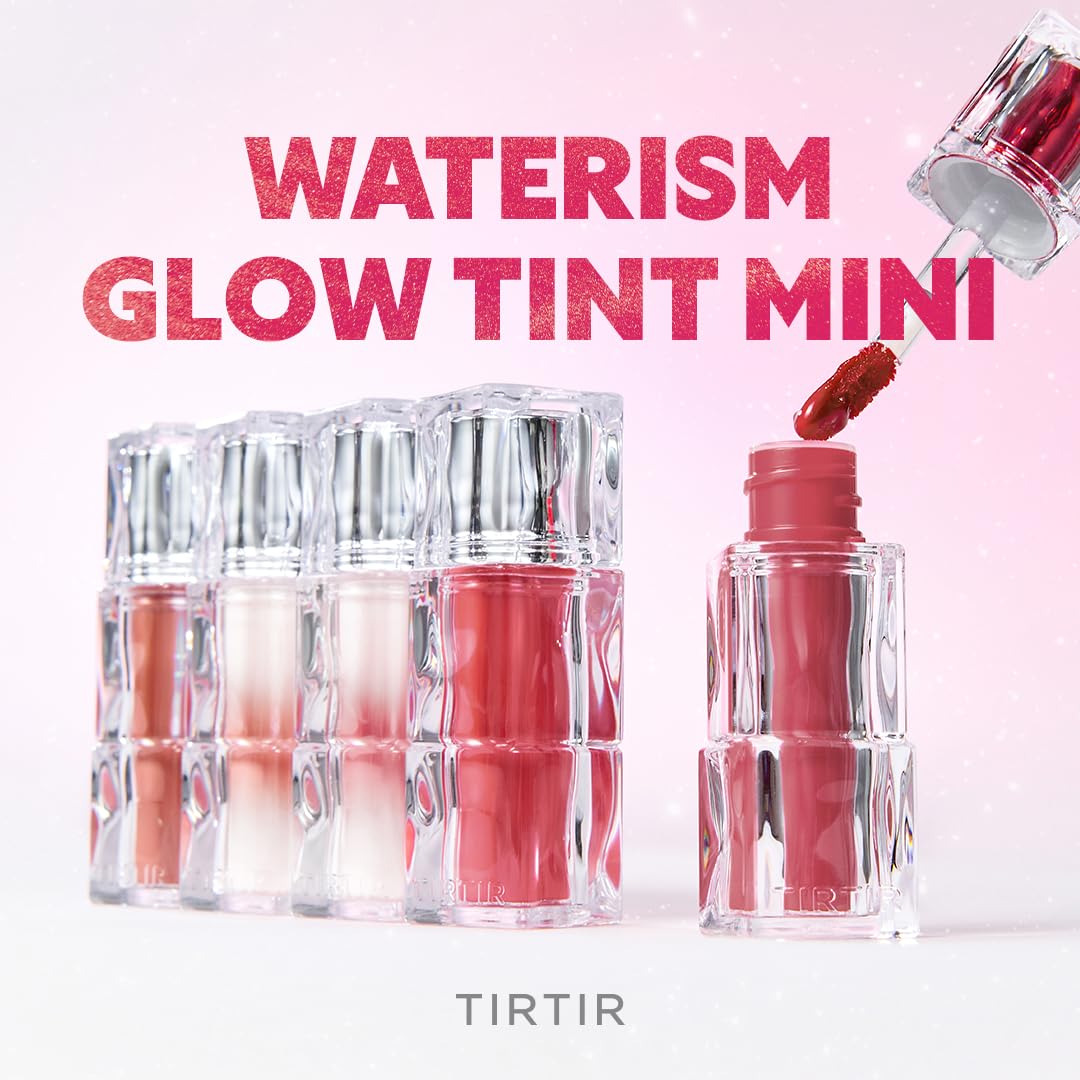 TIRTIR [*Mini Size Waterism Tinted Lip Gloss #09 Salmon Syrup, 0.06 Fl Oz – Kiss Ready Lipgloss, 12H Long Lasting Non Sticky Natural Tinted Glow Korean Multiuse Cheek and Lip Tint for Women gift
