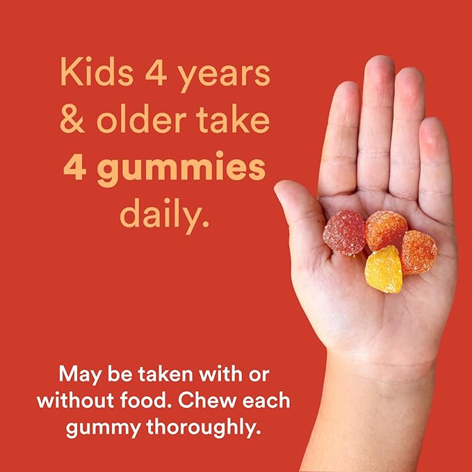 SmartyPants Kids Multivitamin Gummies: Omega 3 Fish Oil (EPA/DHA), Vitamin D3, C, Vitamin B12, B6, A, K & Zinc for Immune Support, Biotin, Gluten Free, Three Fruit Flavors, 90 Count (22 Day Supply)