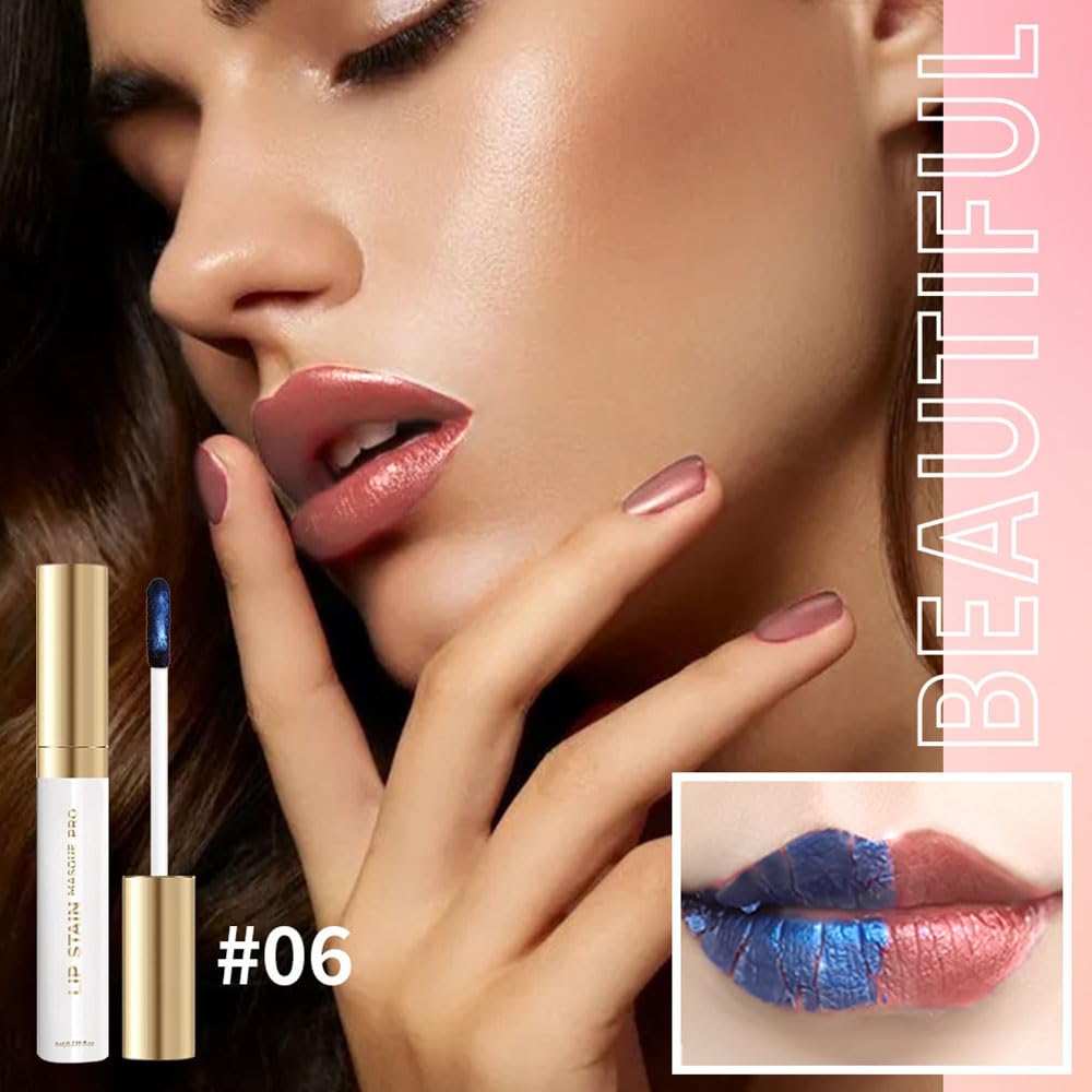 Lip Stain - Wipe-Off & Peel Off Lip Color | Waterproof, Long Lasting, Transfer-Resistant, Smudge-Proof Lip Tint | Easy Wipe Finish, High Pigment | All-Day Vibrant Kiss-Proof Lip Stain, dusty rose