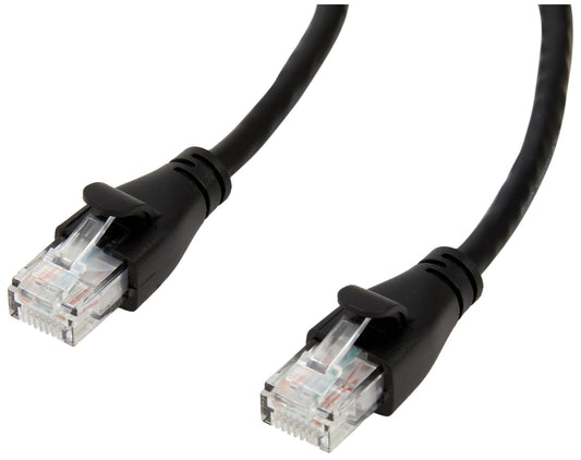 Amazon Basics RJ45 Cat 6 Ethernet Patch Cable for PC, TV, Tablet, Router, Printer, 1Gpbs Transfer Speed, Gold-Plated Connectors, 5 Foot, Black