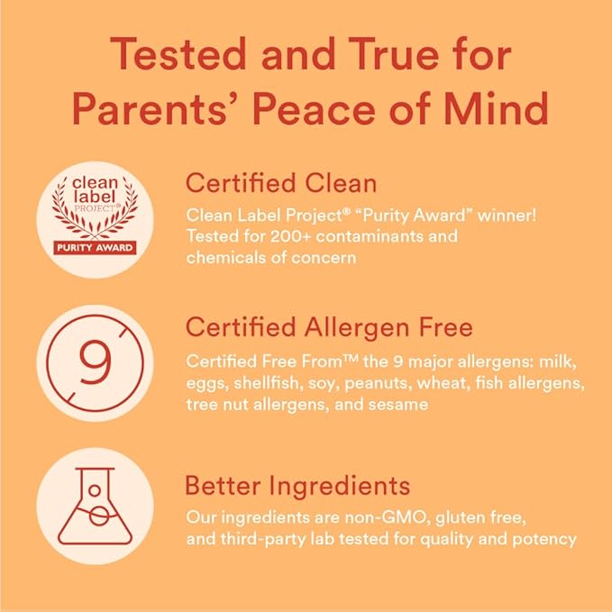 SmartyPants Kids Multivitamin Gummies: Omega 3 Fish Oil (EPA/DHA), Vitamin D3, C, Vitamin B12, B6, A, K & Zinc for Immune Support, Biotin, Gluten Free, Three Fruit Flavors, 90 Count (22 Day Supply)