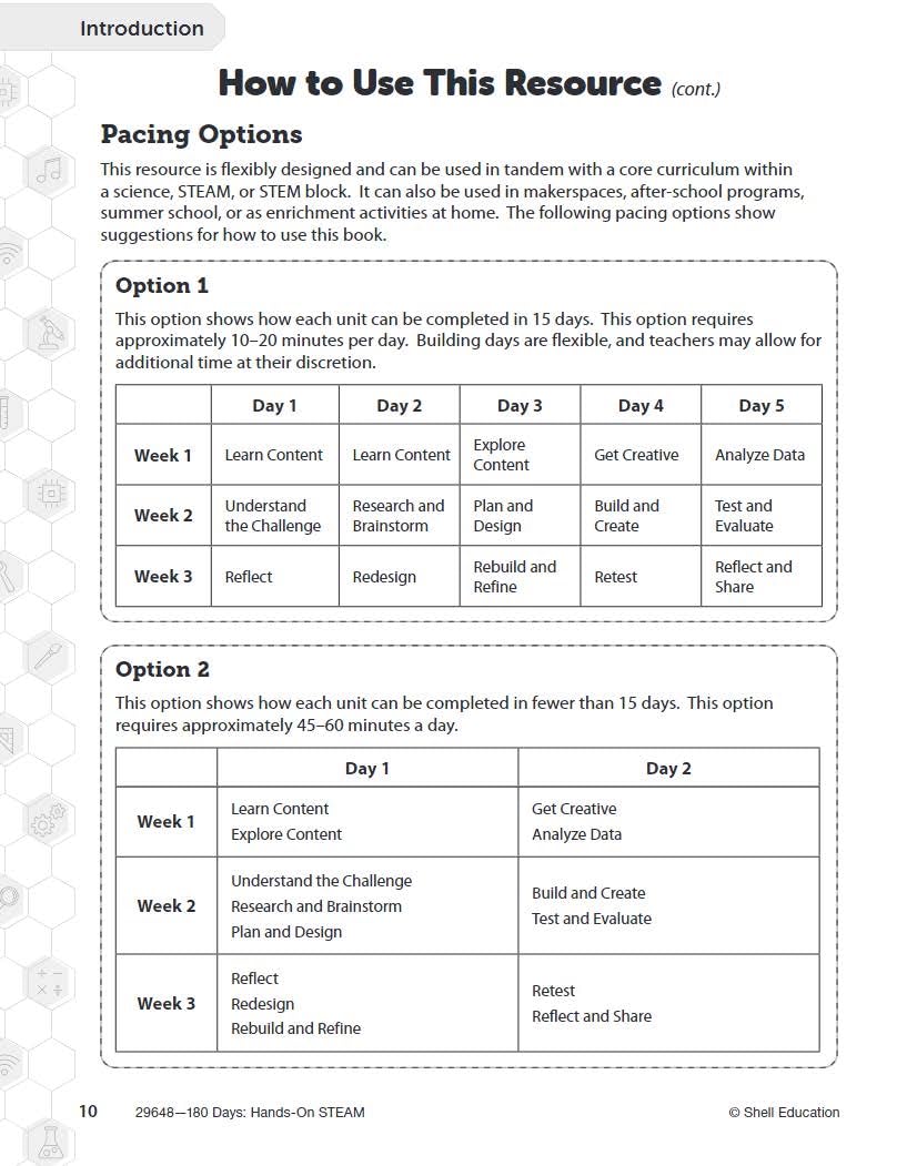 180 Days: STEM/STEAM for 5th Grade Practice Workbook for Classroom and Home, Cool and Fun Practice Created by Teachers (180 Days of Practice)