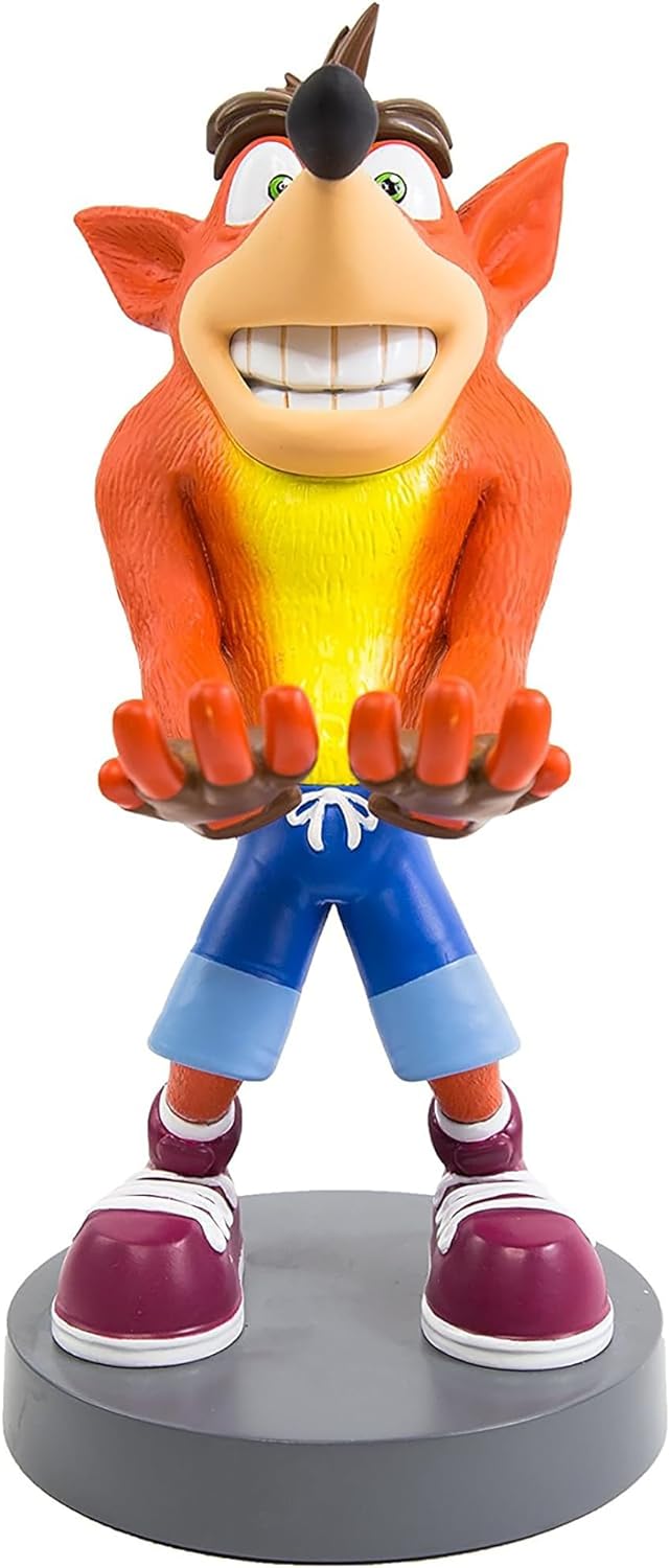 Exquisite Gaming: Crash Bandicoot Trilogy - Original Mobile Phone & Gaming Controller Holder, Device Stand, Cable Guys, Licensed Figure