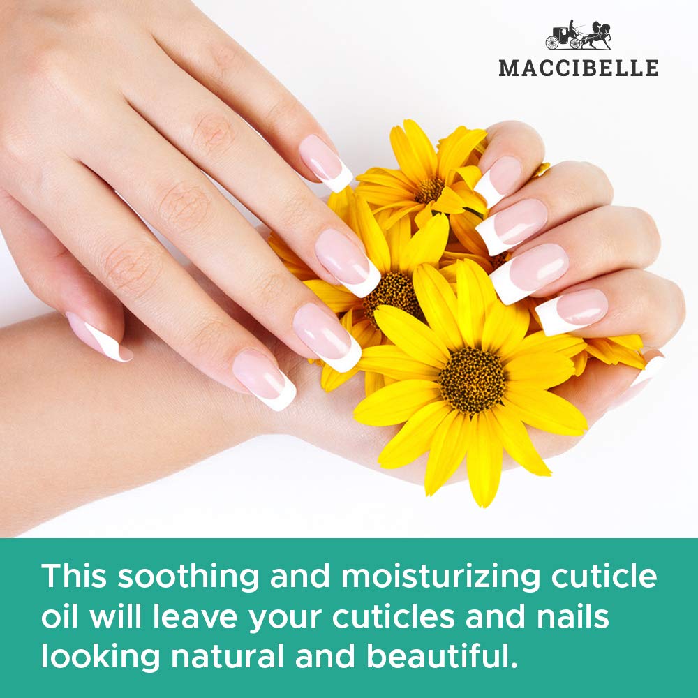 Maccibelle Cuticle Oil 0.5 oz - Heals Dry Cracked Cuticles (Milk and Honey, 0.5 Fl Oz)
