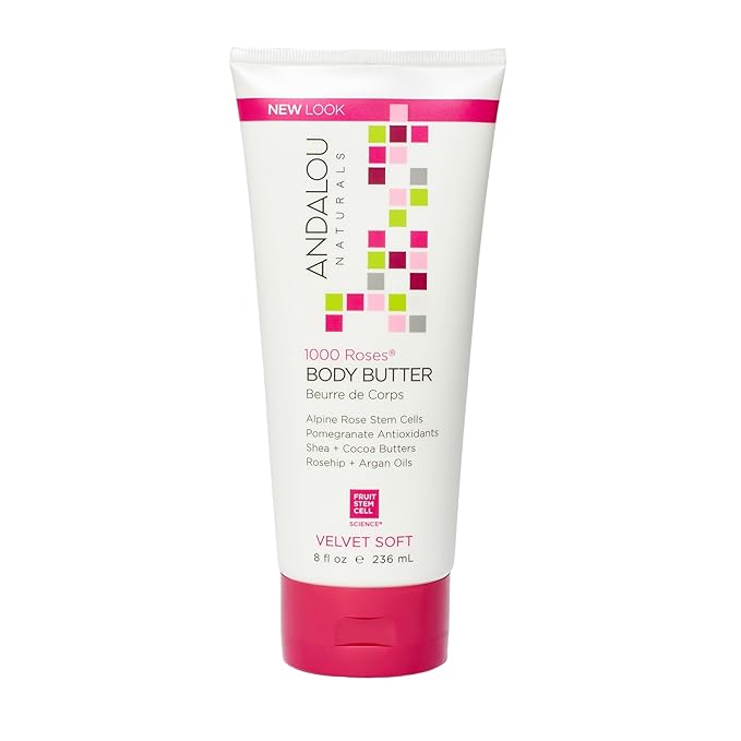 Andalou Naturals Body Btr, 1000 Roses, Velvet Soft, 8 Fl Oz