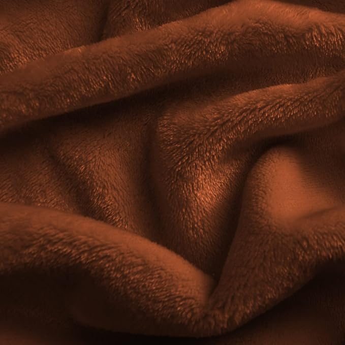 SOCHOW Flannel Fleece Blanket Luxury Twin XL Size, All Season Lightweight Super Soft Cozy Blanket for Bed or Couch, Caramel(66inch X90'')