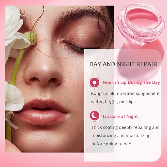 3PCS Bee Lip Balm Honey Pot Set, Moisturizing Propolis Mask, Hydrating Prevention for Dry and Cracked Skin, Exfoliating Scrubs, Sleep Mask Reduces Lines - Skin Care Products