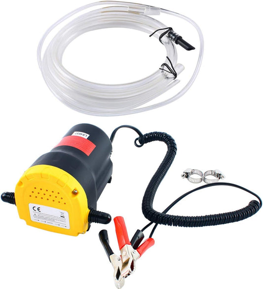 DasMarine 12V 60W Oil Change Pump Extractor, Oil/Diesel Fluid Pump Extractor Scavenge Oil Change Pump Transfer Suction Transfer Pump + Tubes Truck Rv Boat ATV