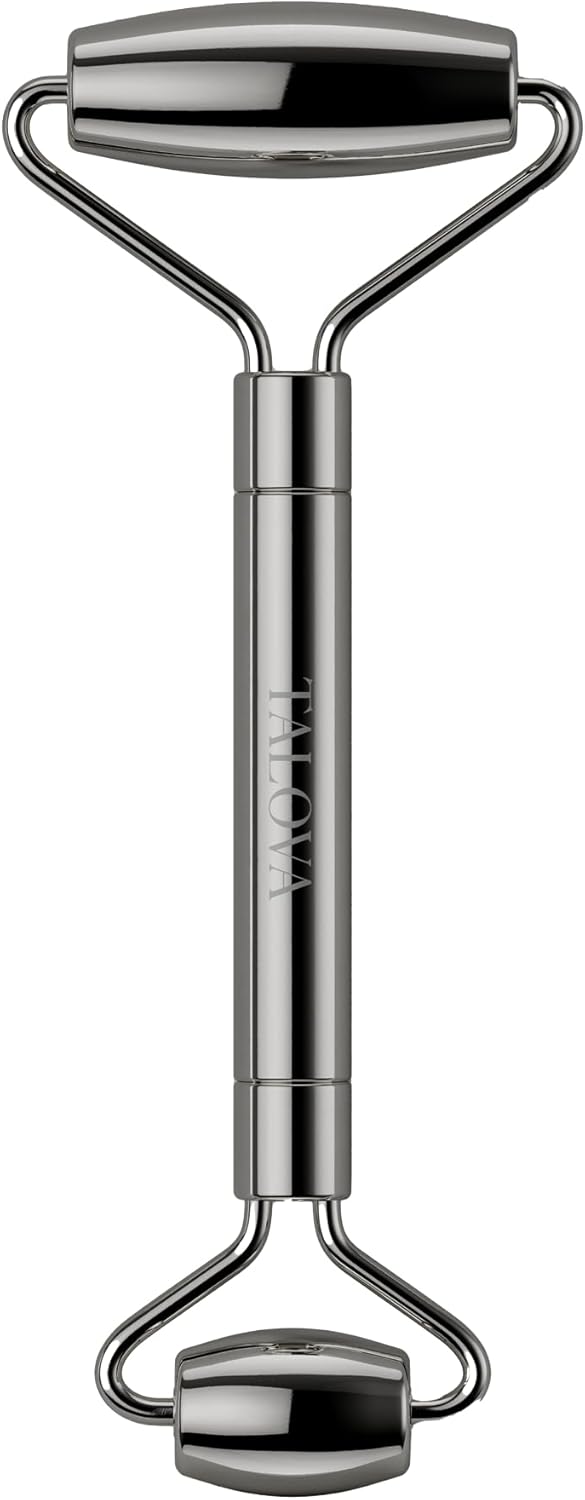 304-Grade Stainless Steel Facial Roller, Face Roller for Eyes, Double Chin, Jawline & Neck, Reduce Puffiness & Improve Wrinkles, Massage Tool for Anti-Aging, Lifting & Lymphatic Drainage
