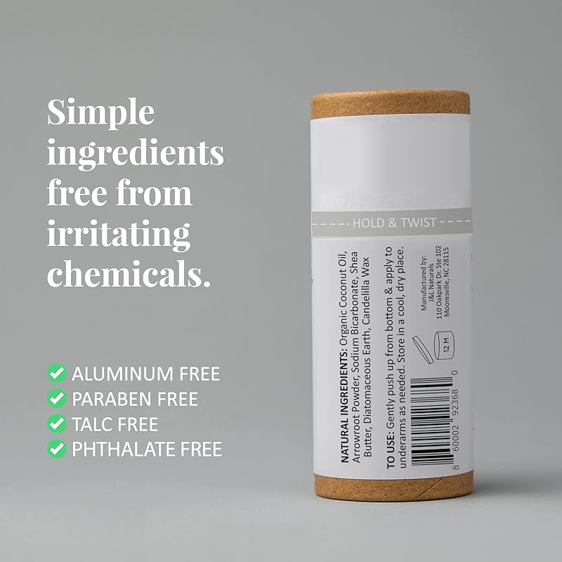 J&L Naturals Aluminum Free Deodorant for Men & Women | 100% Natural Ingredients With Coconut Oil, Shea Butter, & Essential Oils | Sustainable, Eco-Friendly (Strawberry & Vanilla, 3.0 Oz (Single))