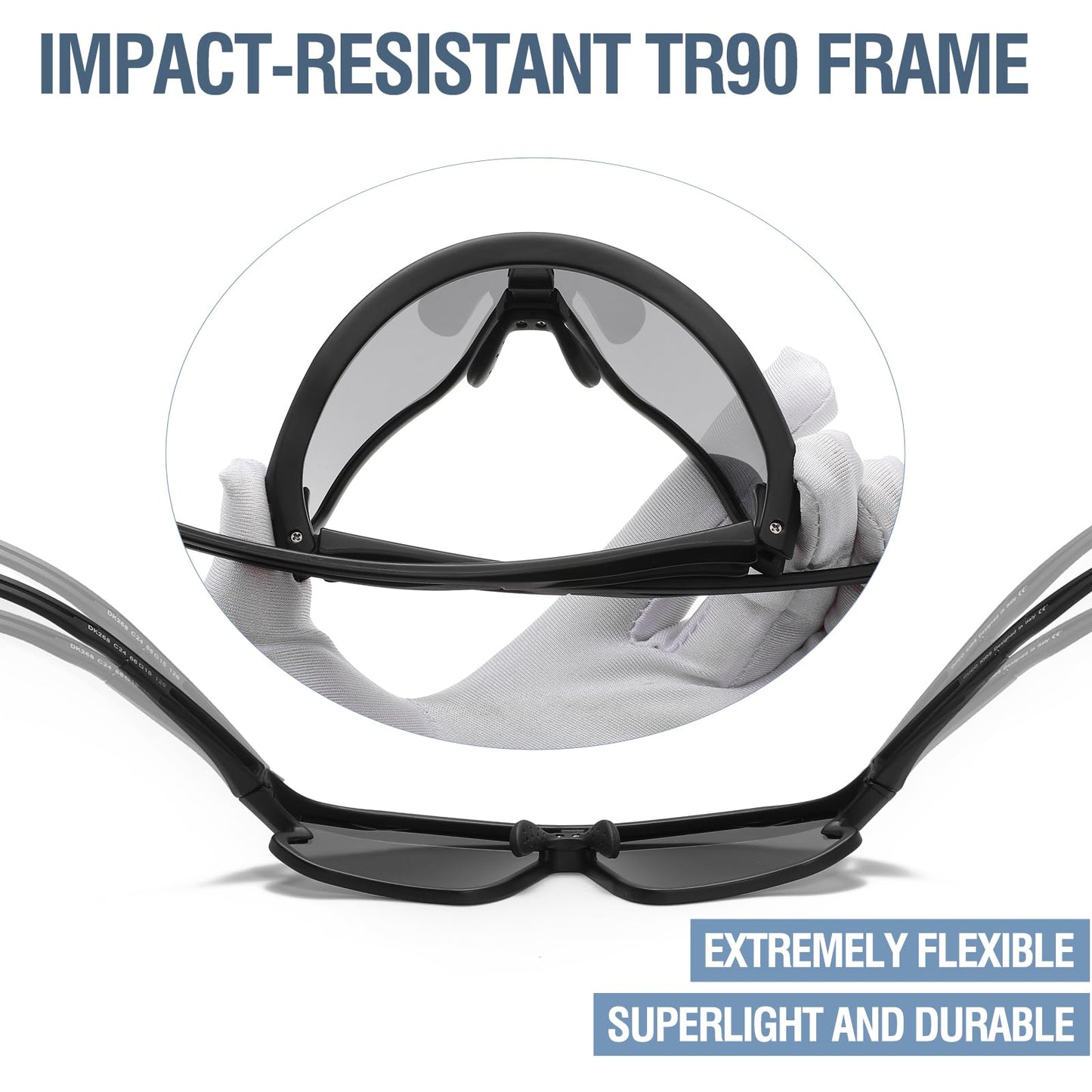 DUCO Kids Sunglasses Youth Baseball Sun Glasses Lightweight TR90 Frame UV400 Sports Cycling Shades for Boys Girls DK268