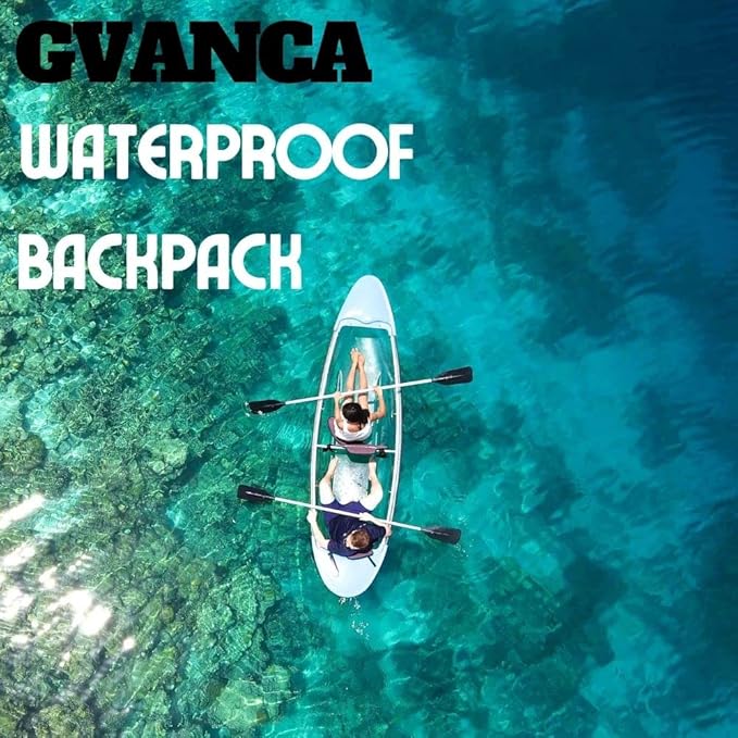 Waterproof Roll Top Kayak Backpack, Floating Outdoor Dry Sack Boating Sailing Canoeing Rafting Fishing Camping 35L Blue