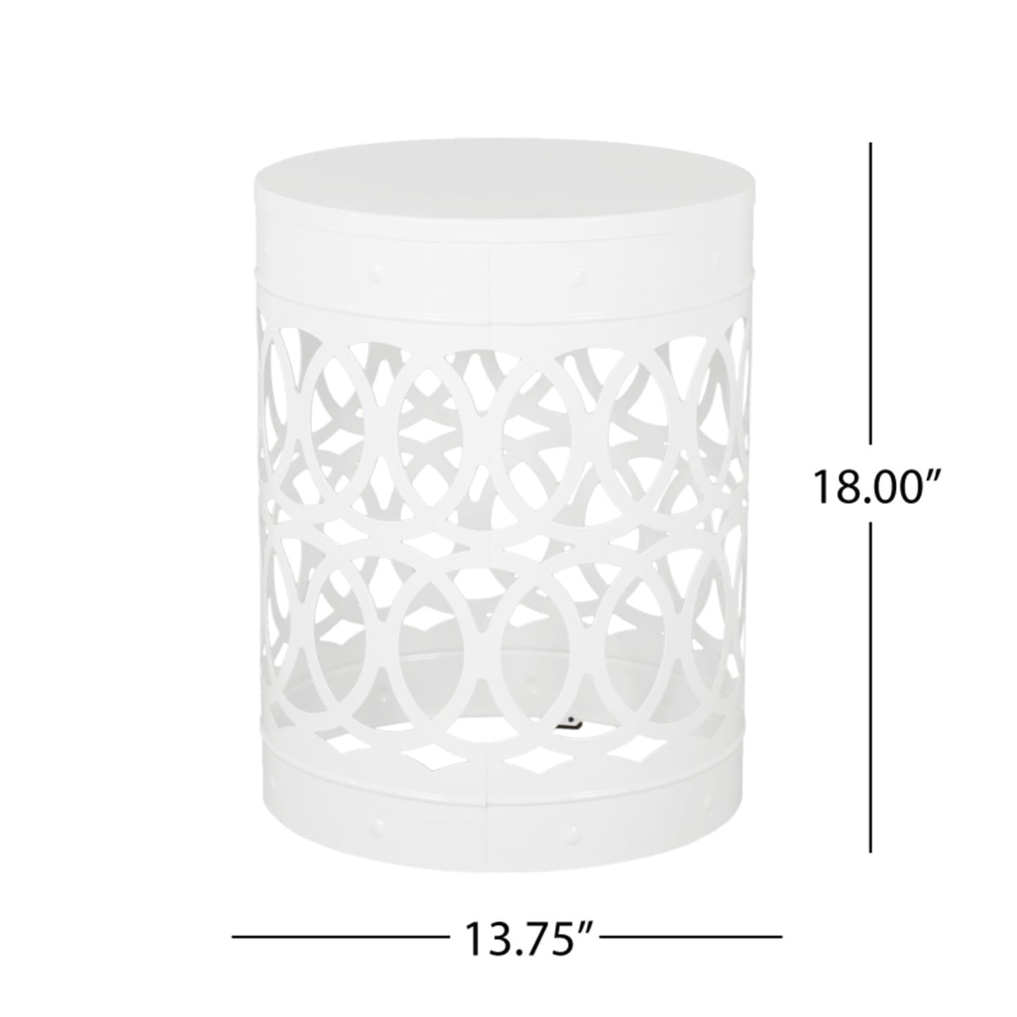 DIANJIE Outdoor Metal end Table Large