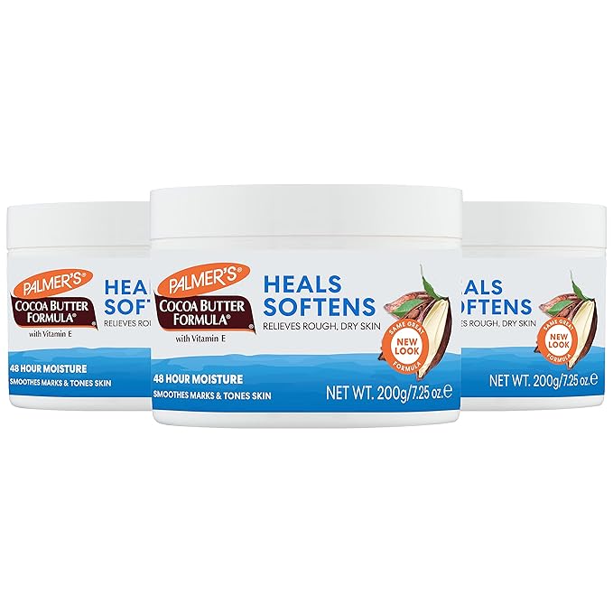 Palmer's Cocoa Butter Formula Daily Skin Therapy Solid Lotion, 7.5 Oz (Pack of 3) Intensive Body Moisturizer with Vitamin E for Extremely Dry & Eczema-Prone Skin, Helps Provide 48-Hour Deep Hydration