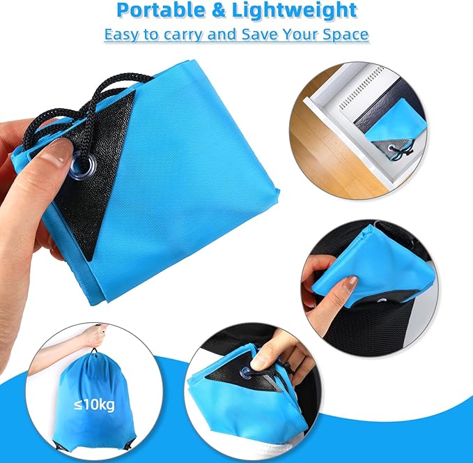 GoodtoU Drawstring Backpacks, Drawstring Bags Bulk Nylon Backpack Cinch Sack for Sport, Traveling, Team (20Pcs, Sky Blue)