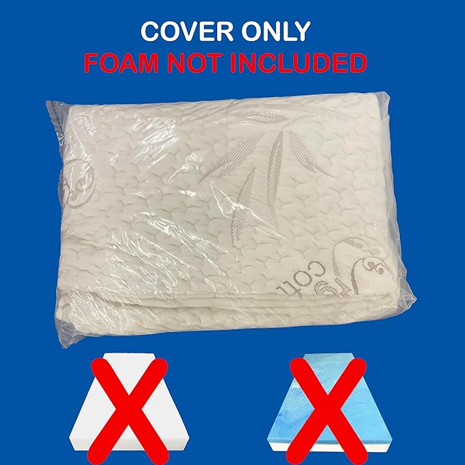 FoamRush 6" Bunk (30" x 75") Soft, Fitted, Zippered Mattress Cover Replacement, Premium Cotton, Waterproof, Non Skid Bottom, Mattress Pad Cover, Mattress Not Includedtress Not Included