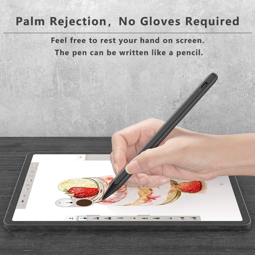 Stylus Pen for iPad (2018-2025) with Fast Charging & Palm Rejection, Pencil for Apple iPad 11th A16/10/9/8/7/6th, Pro 11“13”M4/12.9 inch, Air 11/13 inch M3 2025&M2 2024/5/4/3rd, Mini A17 Pro/6/5th