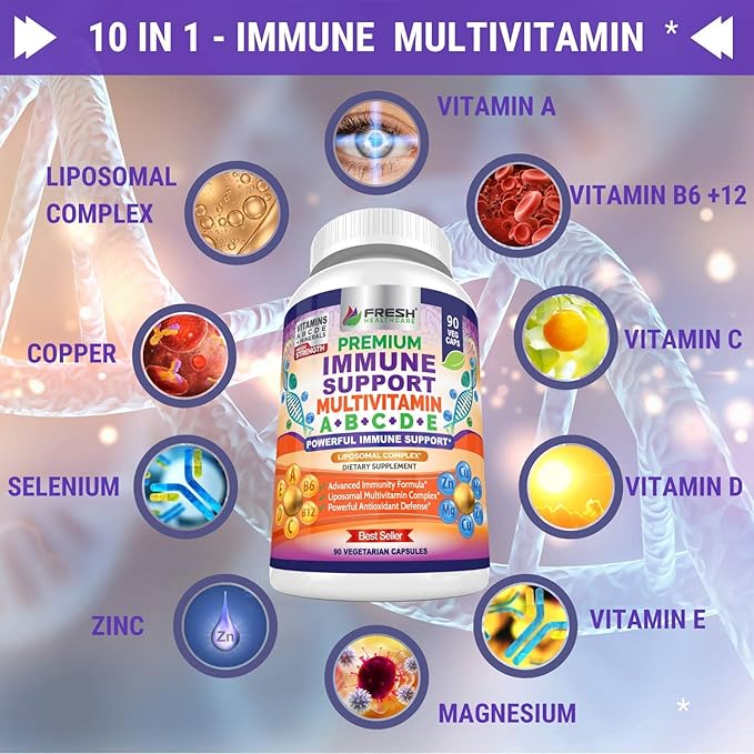 FRESH HEALTHCARE Chlorella and Immune Support Multivitamin - Bundle