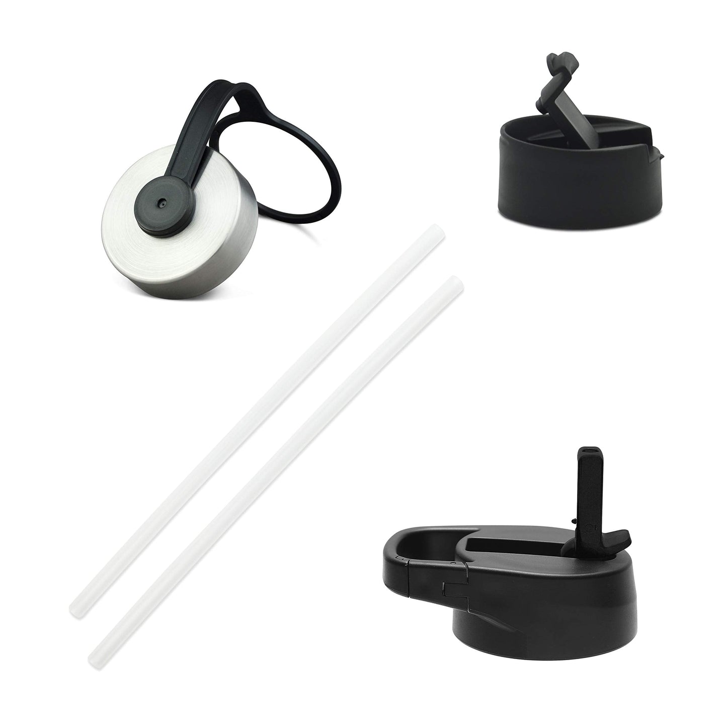 IRON °FLASK Camping & Hiking Hydration Flask, Wide Mouth, 3 Straw Lids, Stainless Steel Outdoor Water Bottle, Double Walled, Insulated Thermos, Metal Canteen - Carrara Marble, 22 Oz